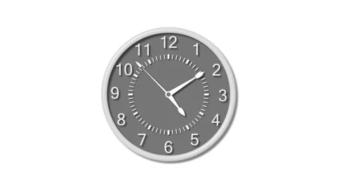 Count down circle analog clock isolated animation Stock Footage 315765714