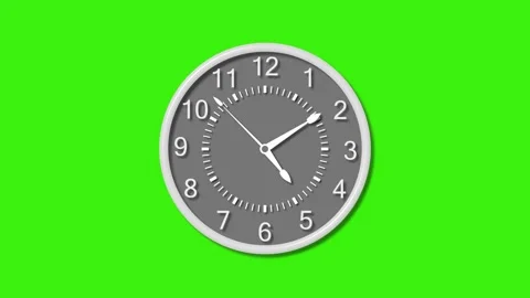 Count down circle analog clock isolated animation Stock Footage 315765744