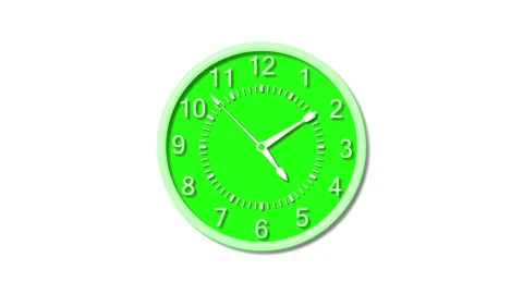 Count down circle analog clock isolated animation Stock Footage 315765985