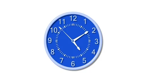 Count down circle analog clock isolated animation Stock Footage 315766095