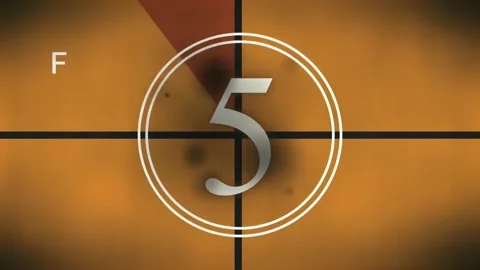 Count down clock dark brown background Video stock 255264173