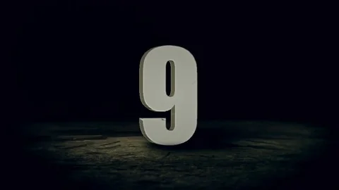 Count Down - Falling Letters Stockbeeldmateriaal 77223348