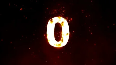 Count Down - Fire Glow Stockbeeldmateriaal 77223373