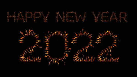 Count down Happy new year 2022. real fire text 2022. Stock Footage 163875397