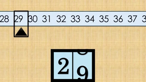 Count down meter from 50 with scale for waiting time in office Stock Footage 285518905