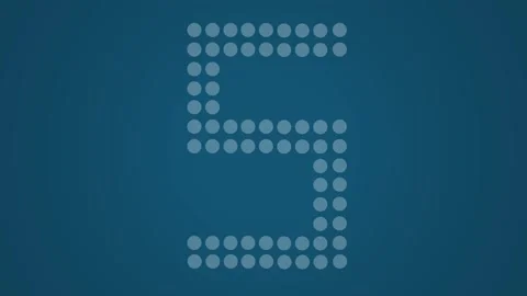 Count down numbers from 9 using dots to start work or activity Stock Footage 288193657