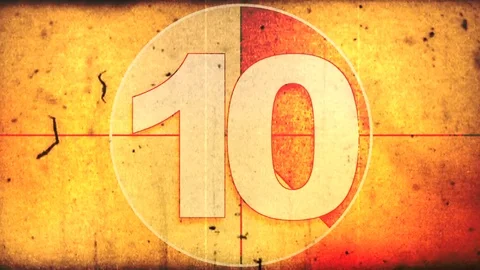 Count down numbers with grunge overlay Stock Footage 73901313