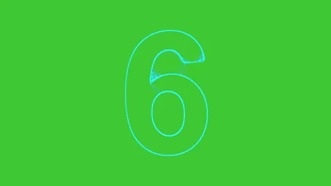 Count Down From Ten to One in Green Screen Stock Footage 264860173
