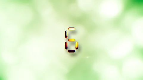 Count down Ten to zero gold number on green bokeh Stock Footage 273494794