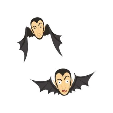 Count Dracula flying as a bat Illustrazione stock