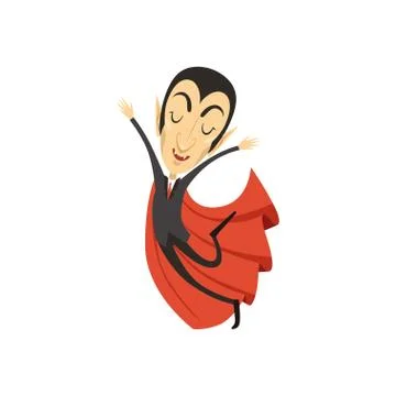Count Dracula, vampire walking on air Stock Illustration