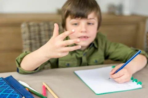 Count on fingers Stock Photos