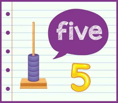 Count to five concept Stock Illustration