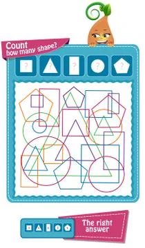 Count how many shapes Stock Illustration
