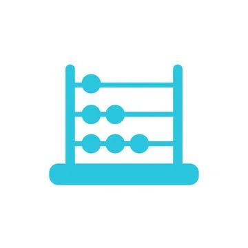 Count icon. Isolated on white background. From blue icon set. Stock Illustration