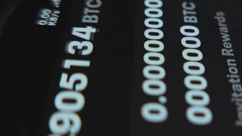 Count with increasing number of Bitcoins Stock Footage 302791514