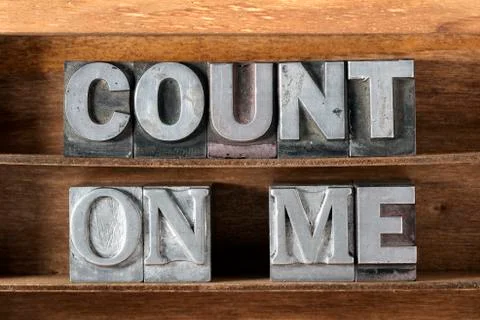 Count on me tray Stock Photos