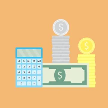 Count money vector Stock Illustration