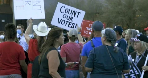 Count Our Vote Sign Stock Footage 142854673