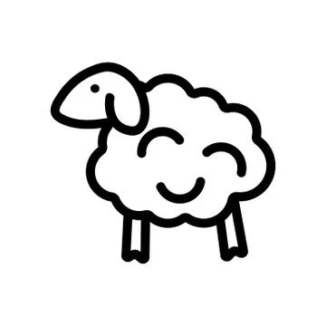 Count the sheep icon vector. Isolated contour symbol illustration Stock Illustration