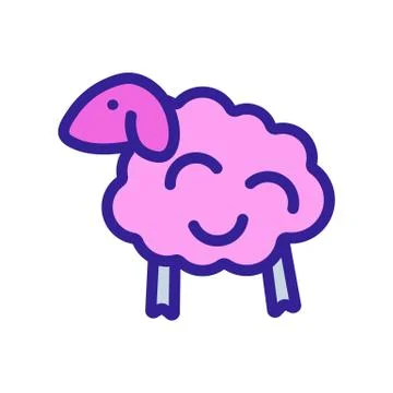 Count the sheep icon vector. Isolated contour symbol illustration 스톡 일러스트