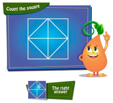 Count the squares Stock Illustration