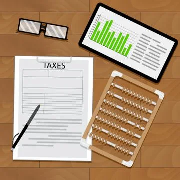 Count tax concept Stock Illustration
