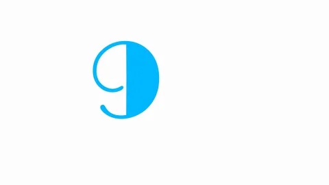 Count from ten to zero with a blue color on a white background, number counter Stock Footage 120342009