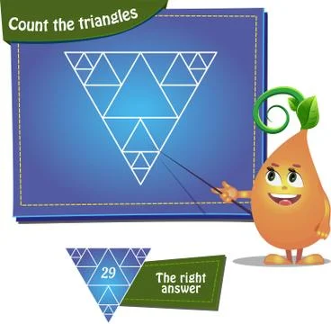 Count the triangles 29 Stock Illustration