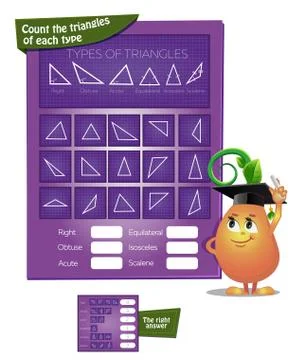 Count the triangles for each type Stock Illustration