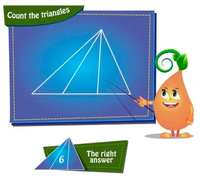 Count the triangles Stock Illustration
