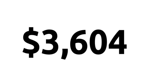 Count-up US dollar animation from 0 to 5000 dollars. Stock Footage 278623681