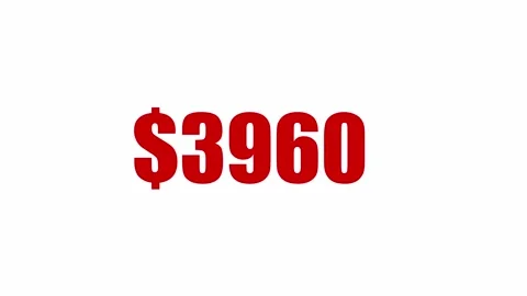 Count-up US dollar animation. Financial graphic illustrating inflation, sur.. Stock-Footage 340722278