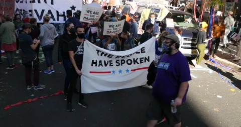 Count the vote rally in Philly 2 Stock Footage 142689090