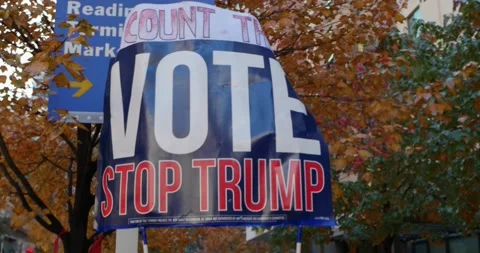 Count the vote rally in Philly 3 Stock Footage 142689487
