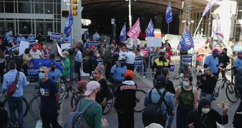 Count the vote rally in Philly 4 Stock Footage 142689520