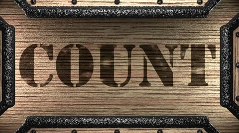 Count on wooden stamp 스톡 동영상 8763023
