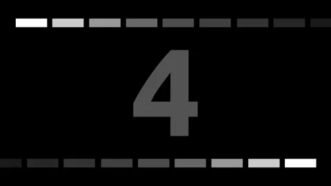 Countdown From 1 to 5 with Motion Line Effect on Black Background Stock Footage 273756315