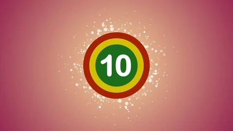 Countdown from 10 to 0, animated particles and circles Stock Footage 79585510