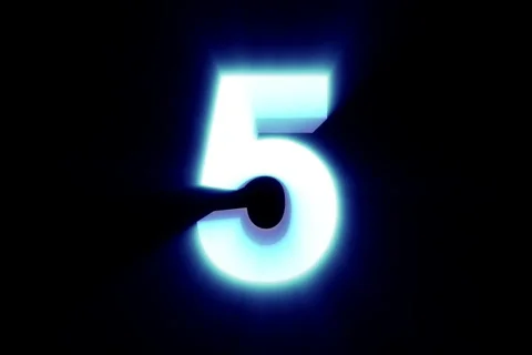 Countdown From 10 to 0 - blue glow Stock Footage 797457