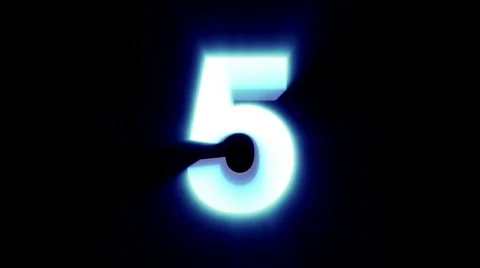 Countdown From 10 to 0 - blue glow Stock Footage 797468