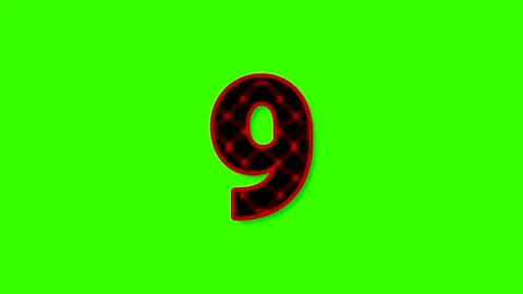 Countdown from 10 to 0 with bright colors and clear numbers displayed on scre Stock Footage 334656054