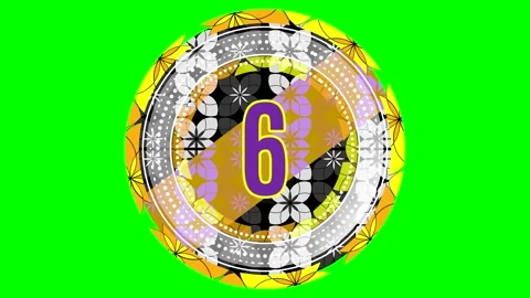 Countdown from 10 to 0 with colorful designs and patterns 스톡 동영상 335004395