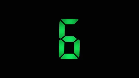 Digital Timer Clock Black Green - Stock Motion Graphics