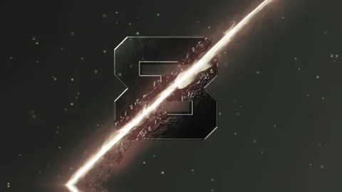 Countdown from 10 to 0 with fiery destruction Stock Footage 105664552