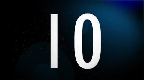 The countdown from 10 to 0 Video stock 8835920