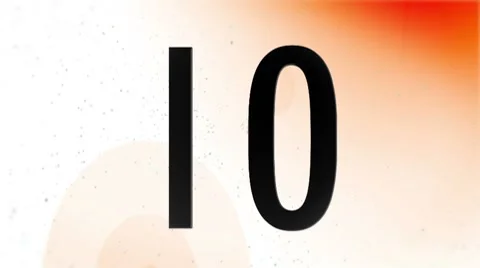 The countdown from 10 to 0 Video stock 8835936