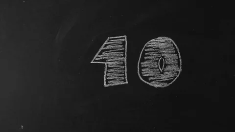 Countdown from 10 to 0 Stock Footage 70749187