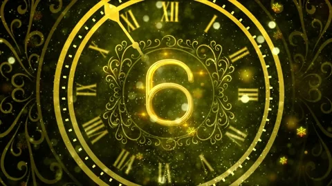 Countdown from 10 to 0 in gold Stock Footage 236424445