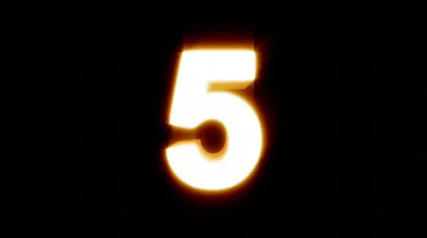 Countdown From 10 to 0 – Orange glow Stock Footage 806693